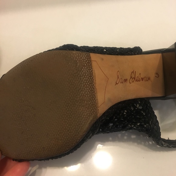 Sam Edelman Evie Woven Peep Toe Booties. Size 6 - Picture 8 of 8